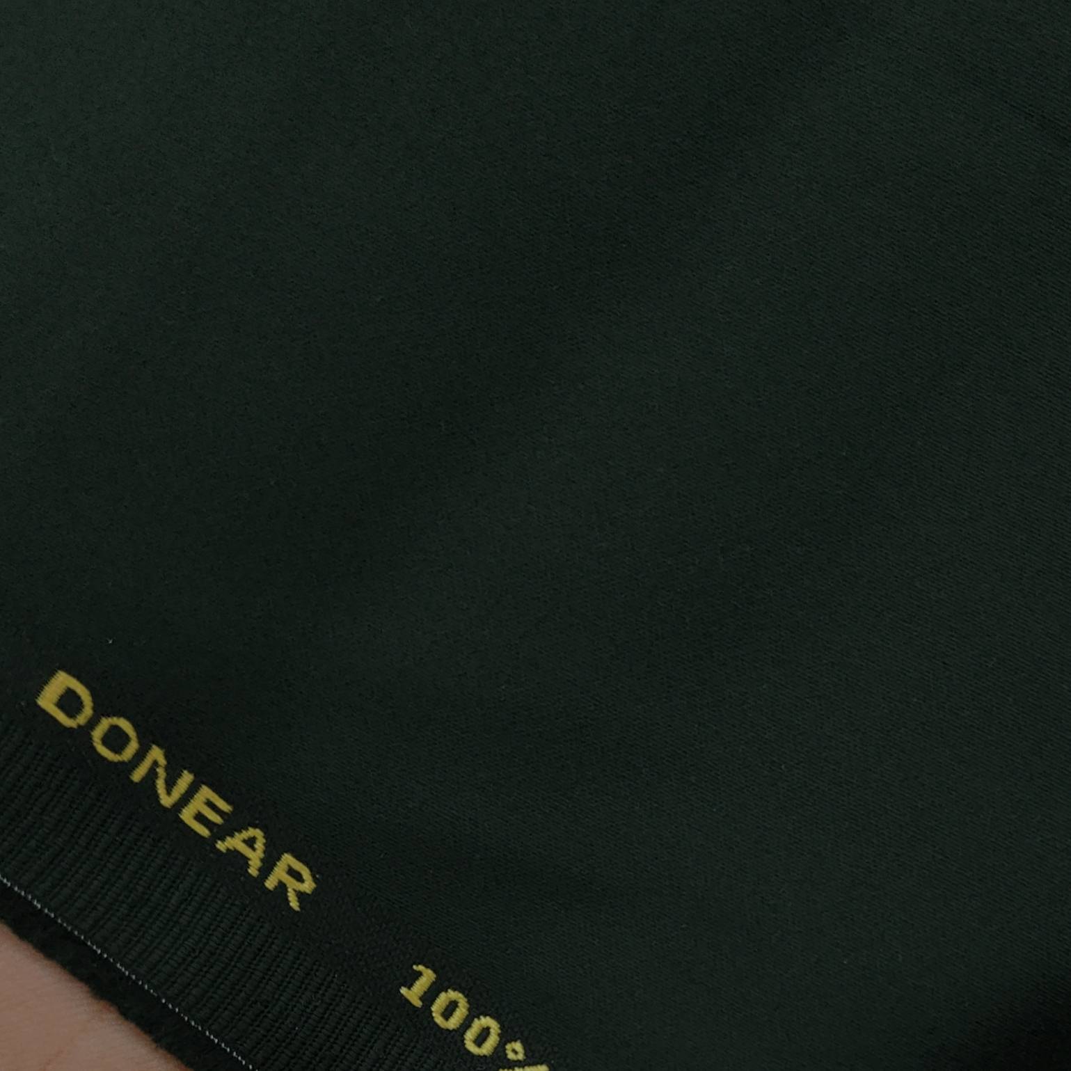 Trouser Fabric Donear Pure Cotton Plain Colour Sacramento Green